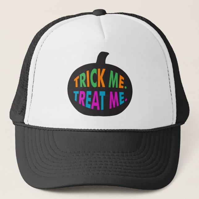 Trick Me Treat Me Multi-Colour Trucker Hat (Front)