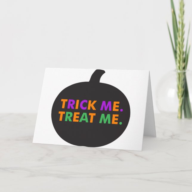 Trick Me Treat Me, Multi-Colours Card (Front)