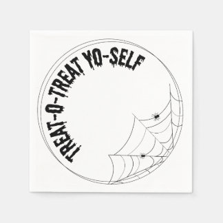 trick-o-treat yo-self luxury napkin - halloween