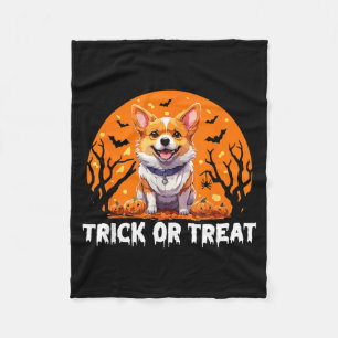 Trick Of Treat Halloween Dog Fleece Blanket