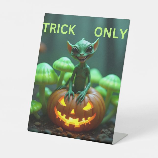 Trick only pedestal sign (Front)