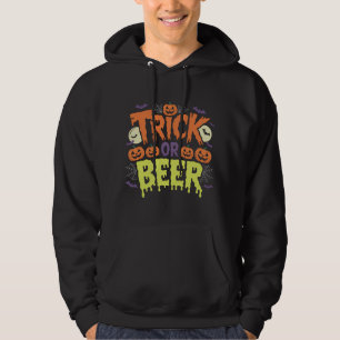 Trick or Beer Cute Halloween Design Hoodie