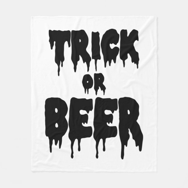 trick or beer fleece blanket (Front)