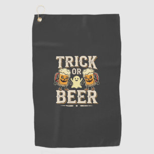 Trick or Beer Halloween Beer Design_1 Golf Towel
