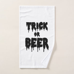 trick or beer hand towel
