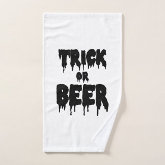 trick or beer hand towel