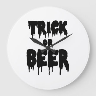 trick or beer large clock