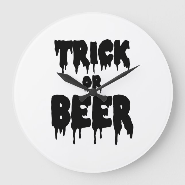 trick or beer large clock (Front)