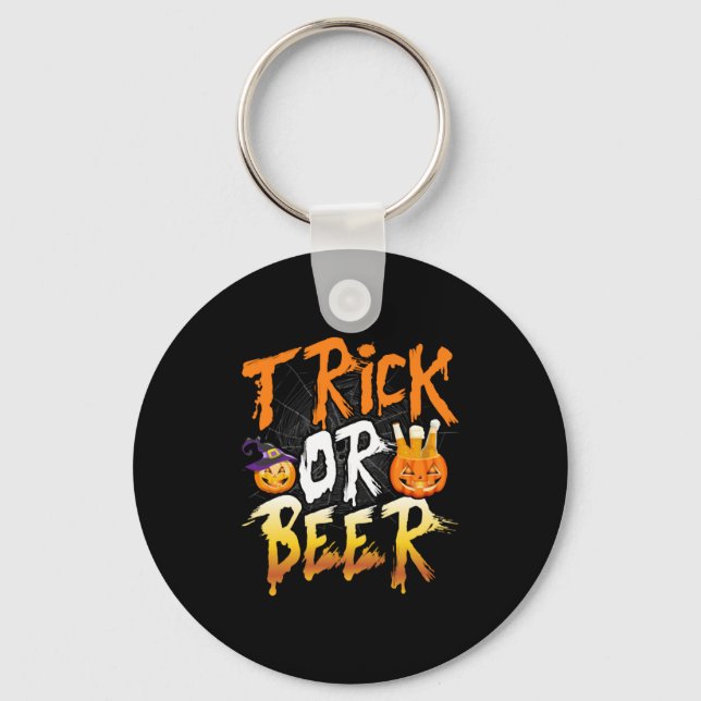 Trick Or Beer T Shirt Key Ring (Front)