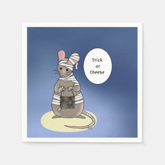 Trick-or-Cheese Halloween Mummy Mouse Napkin