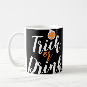 Trick Or Drink Simple Halloween spooky pumpkin Coffee Mug