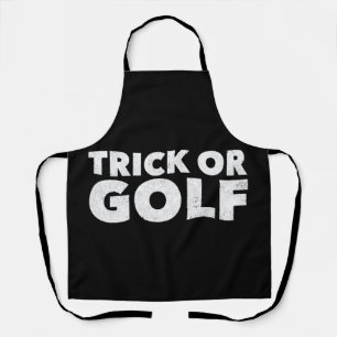Trick Or Golf Funny Halloween Apron