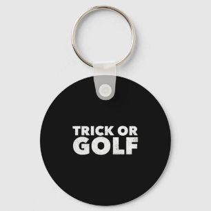 Trick Or Golf Funny Halloween Key Ring