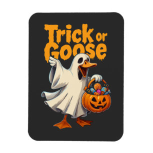 Trick or Goose Halloween Goose Magnet