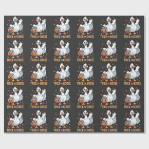 Trick or Goose Spooky Halloween Goose Lovers Wrapping Paper
