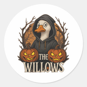 Trick Or Halloween Goose Pumpkin Hoodie Goose The  Classic Round Sticker