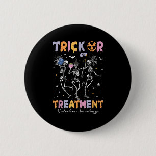 Trick Or Halloween Radiation Oncology Rad Therapy  6 Cm Round Badge