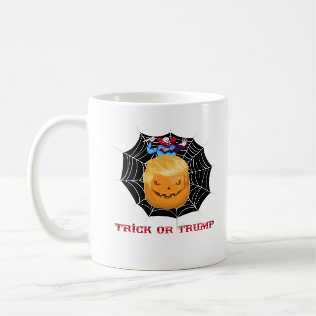 Trick Or Halloween Scary Clown Coffee Mug (Left)