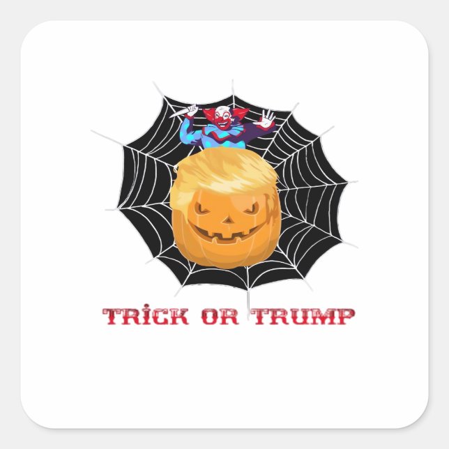 Trick Or Halloween Scary Clown Square Sticker (Front)