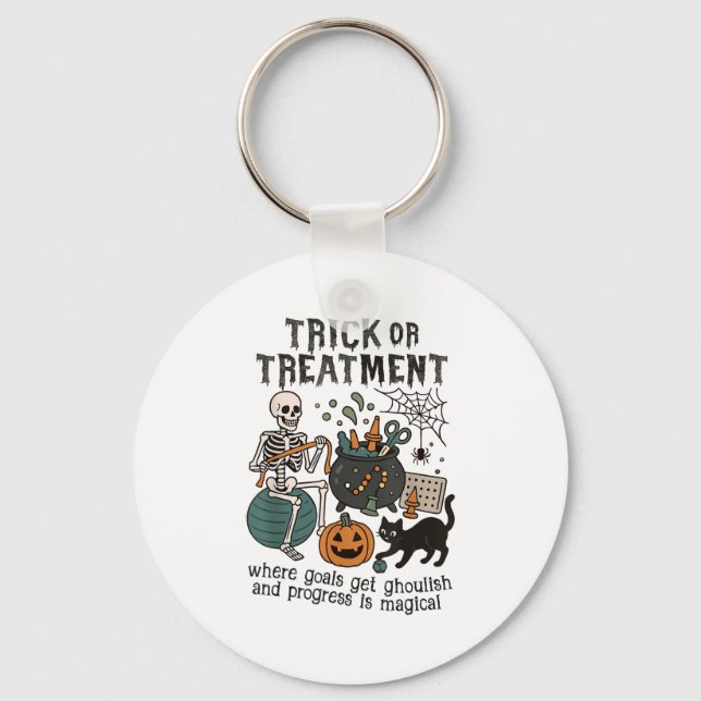Trick Or Ot Halloween Funny Occupational Therapy  Key Ring (Front)