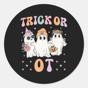 Trick Or Ot Occupational Therapy Therapist Hallowe Classic Round Sticker