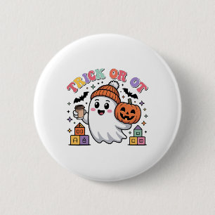 Trick Or Ot Spooky Occupational Therapy Ghost Hall 6 Cm Round Badge