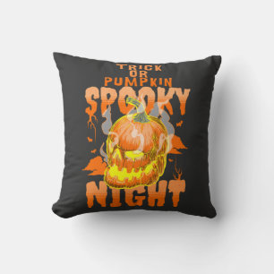 Trick or Pumpkin Spooky Night Cushion