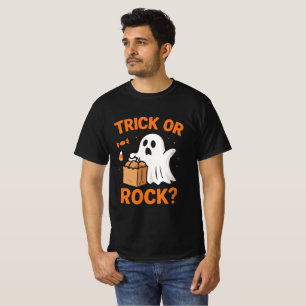Trick or Rock Funny Halloween T-Shirt