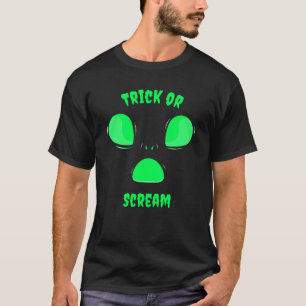 Trick or Scream Funny design Halloween Alien T-Shirt
