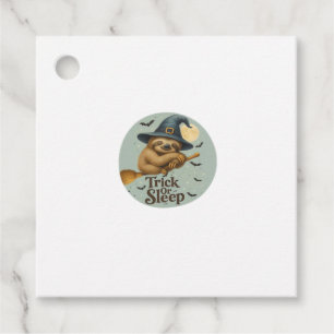 Trick or Sleep � Cute Witch Sloth Halloween Pun Ar Favour Tags