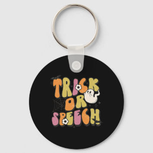 Trick Or Speech Groovy Halloween Speech Pathology Key Ring