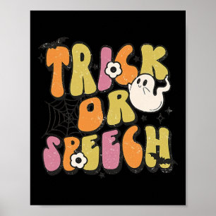 Trick Or Speech Groovy Halloween Speech Pathology  Poster