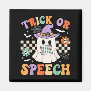 Trick Or Speech Halloween Slp Retro Speech Therapy Magnet