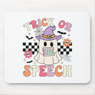 Trick Or Speech Retro Slp Halloween Speech Therapy Mouse Pad
