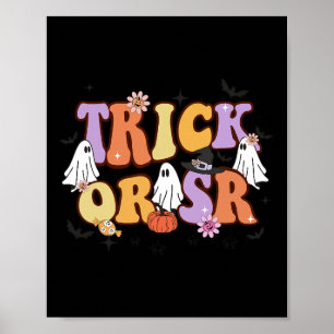 Trick Or Sr+ Retro Aby Bcby Halloween Positive Rei Poster