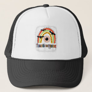 Trick or teach Bleached teacher Halloween costume Trucker Hat