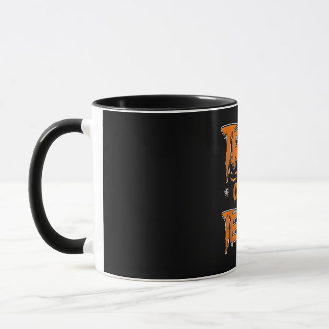 Trick Or Teach Funny Easy Halloween Teacher School Mug (Left)