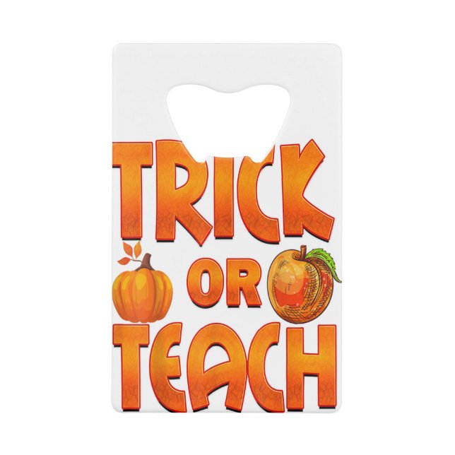 Trick Or Teach Funny Teacher Halloween Pumpkin (Front)