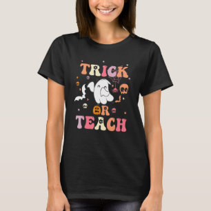 Trick Or Teach Groovy Teacher Halloween Costume 2 T-Shirt
