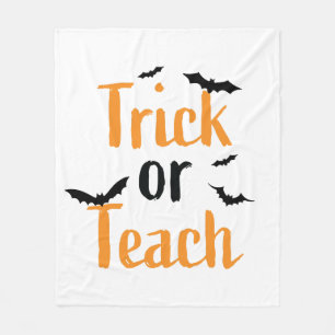 Trick or teach- Halloween design Fleece Blanket