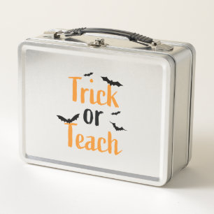Trick or teach- Halloween design Metal Lunch Box