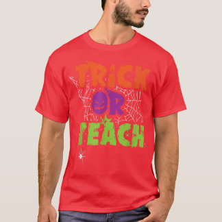 Trick Or Teach Lazy Halloween Costume Funny Teache T-Shirt