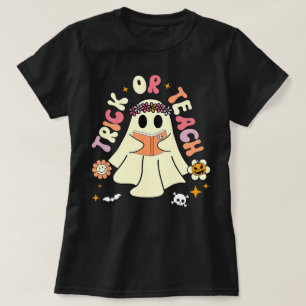Trick or Teach Teacher Retro Vintage T-Shirt