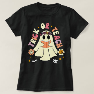 Trick or Teach Teacher Retro Vintage T-Shirt