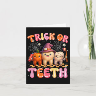 Trick Or Teeth Crew Dental Halloween Costumes Wome Card