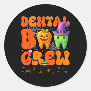Trick Or Teeth Dental Halloween Costumes Dentist M Classic Round Sticker