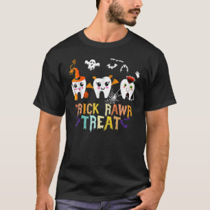 Trick Or Teeth Dentist Halloween Costume Dental Sq T-Shirt