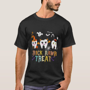Trick Or Teeth Dentist Halloween Costume Dental Sq T-Shirt