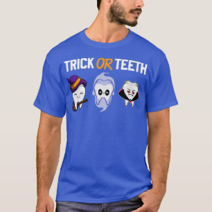 Trick Or Teeth Halloween Costume Funny Doctor Trea T-Shirt