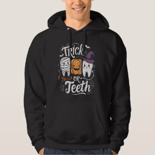 Trick Or Teeth Halloween Costumes Dental Assistant Hoodie